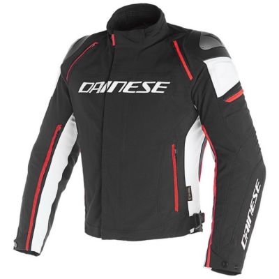 Dainese RACING 3 D-DRY sportovní bunda černá/bílá/fluo-červená vel.52